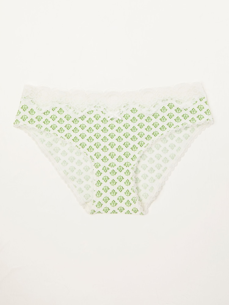 Fat Face Green DITSY PRINT KNICKERS