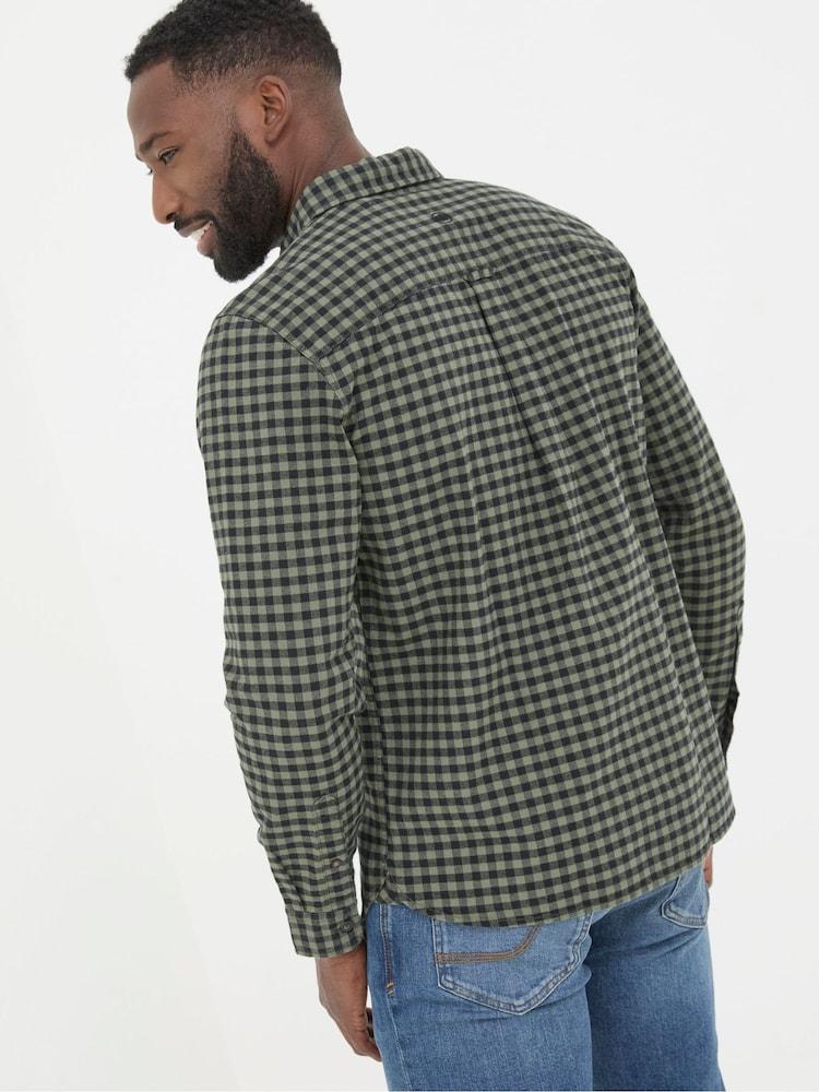 Fat Face Green Everly Gingham Shirt
