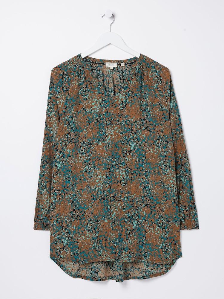 fat face Green Faye Textured Spot Tunic