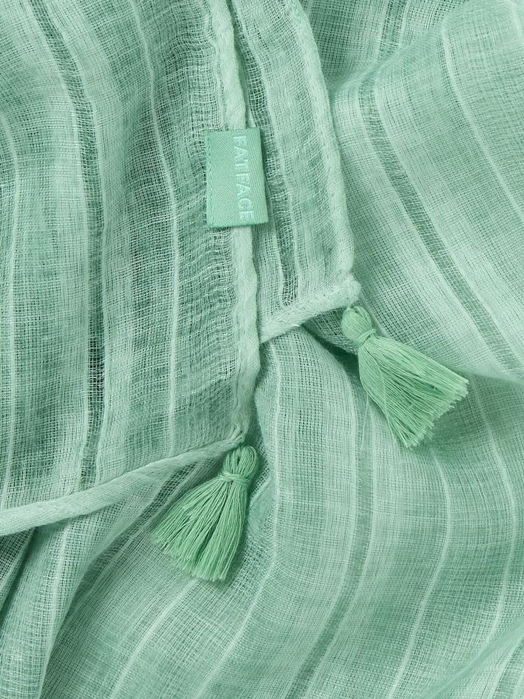 Fat Face Green Haze Semi Plain Lightweight Scarf