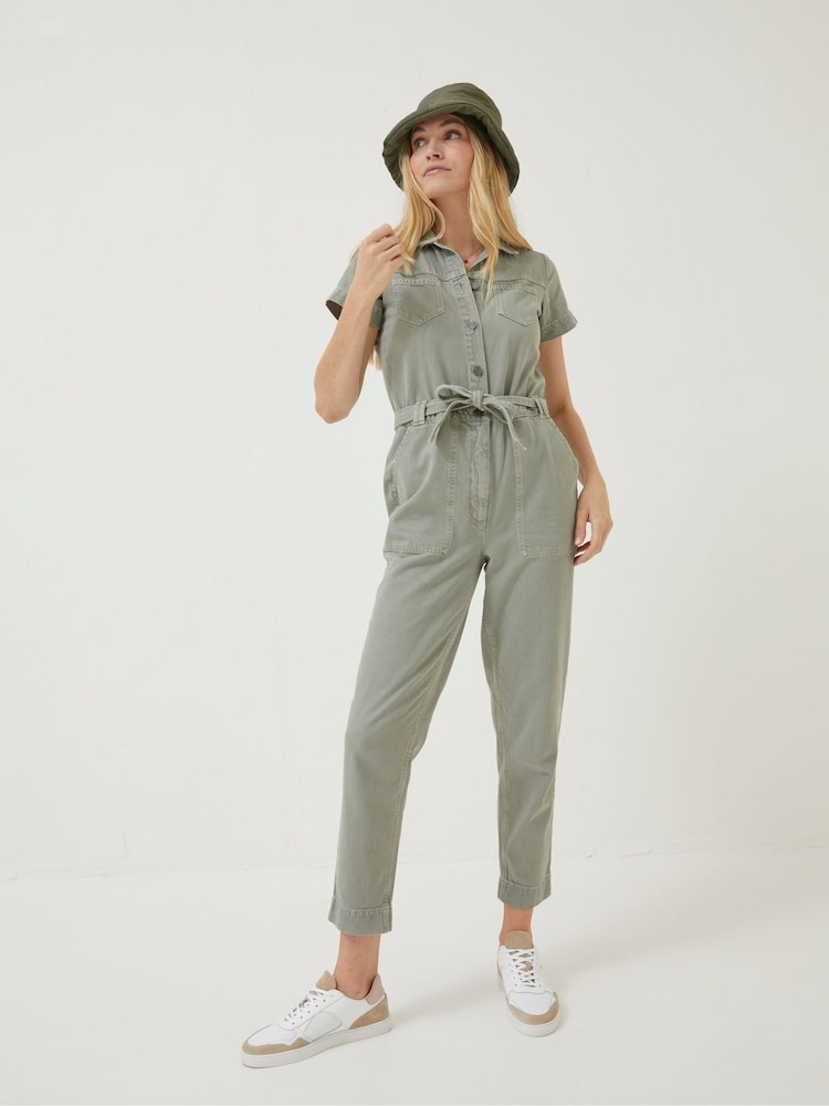 Fat Face Green Imogen Short Sleeve Boilersuit