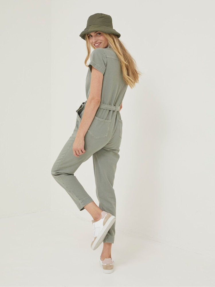 Fat Face Green Imogen Short Sleeve Boilersuit
