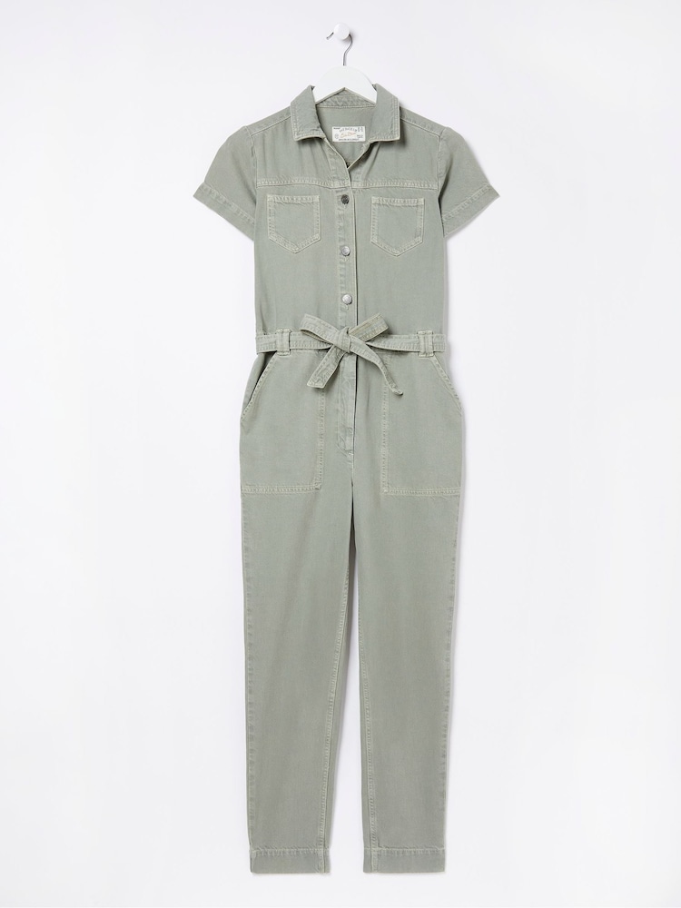 fat face Green Imogen Short Sleeve Boilersuit