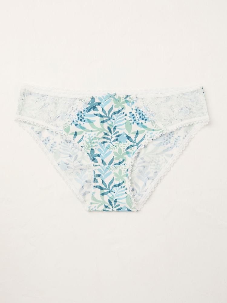 Fat Face Green Leaf Print Knickers