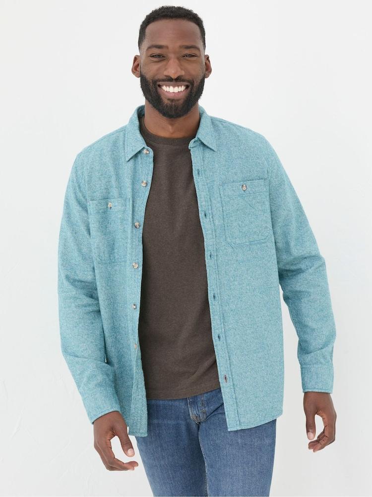 Fat Face Green Long Sleeve Malton Shirt