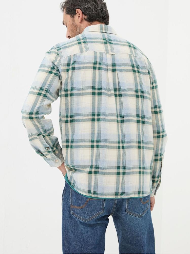 Fat Face Green Long Sleeve Tyburn Check Shirt