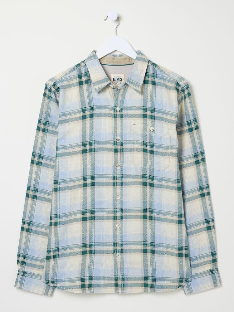 fat face Green Long Sleeve Tyburn Check Shirt