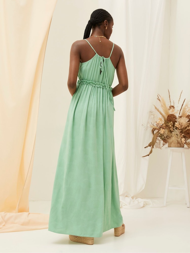 Fat Face Green Maxi Dress