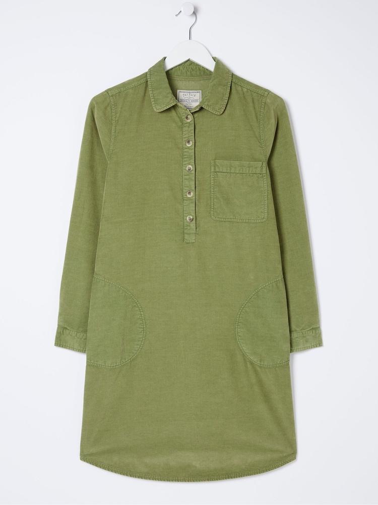 fat face Green Micky Cord Tunic Dress