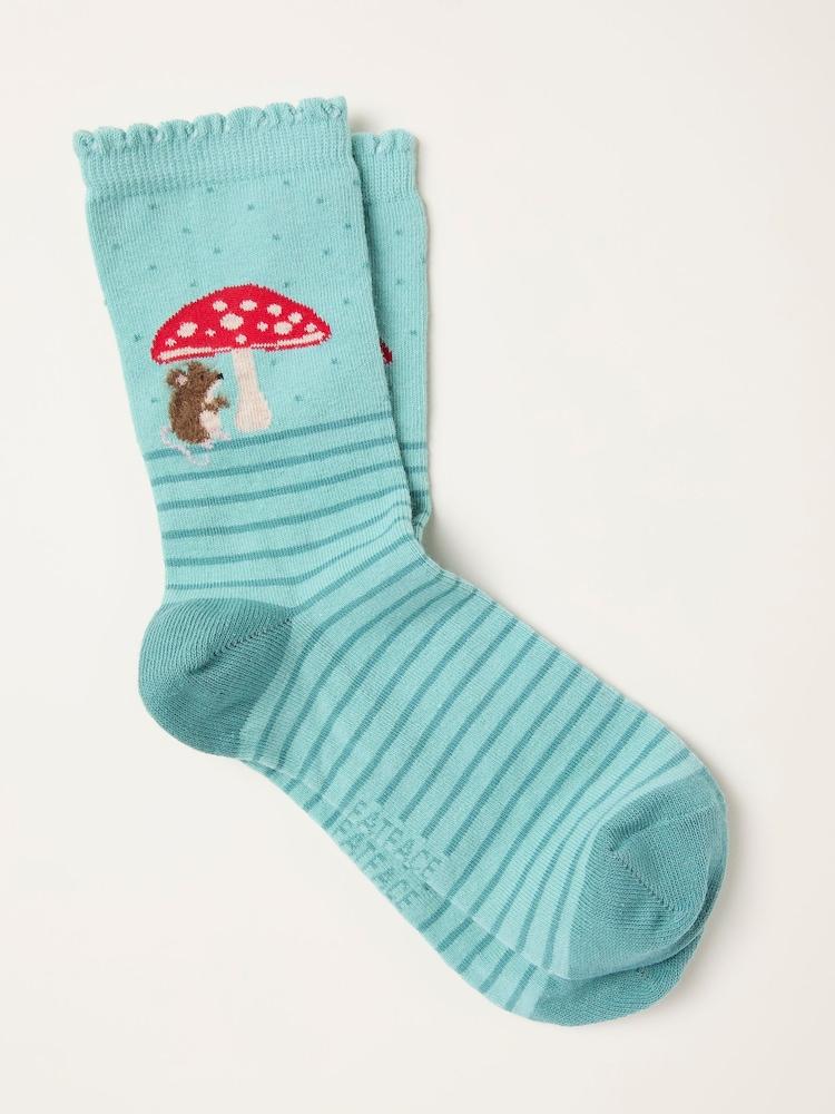 Fat Face Green Mouse Socks