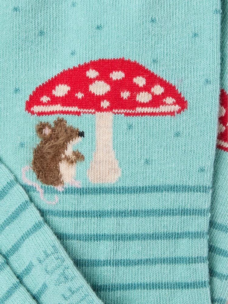 fat face Green Mouse Socks