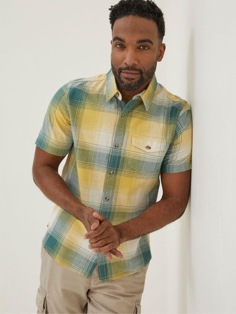 Fat Face Green Ombre Check Shirt