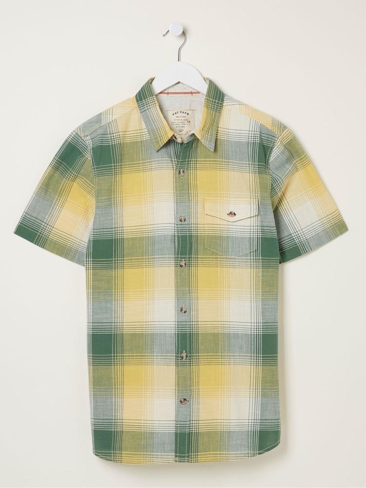 fat face Green Ombre Check Shirt