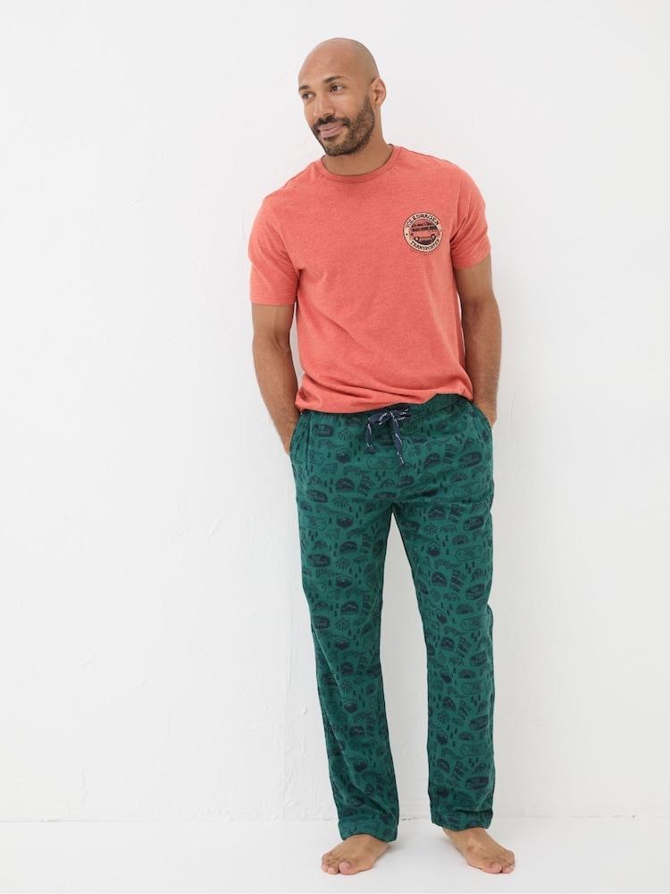 Fat Face Green Outdoors Pyjama Bottoms