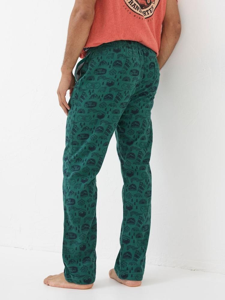 Fat Face Green Outdoors Pyjama Bottoms