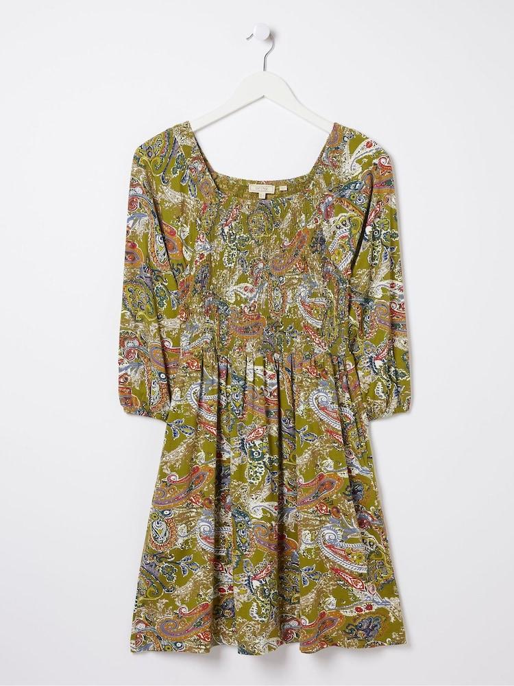 fat face Green Paisley Jersey Dress
