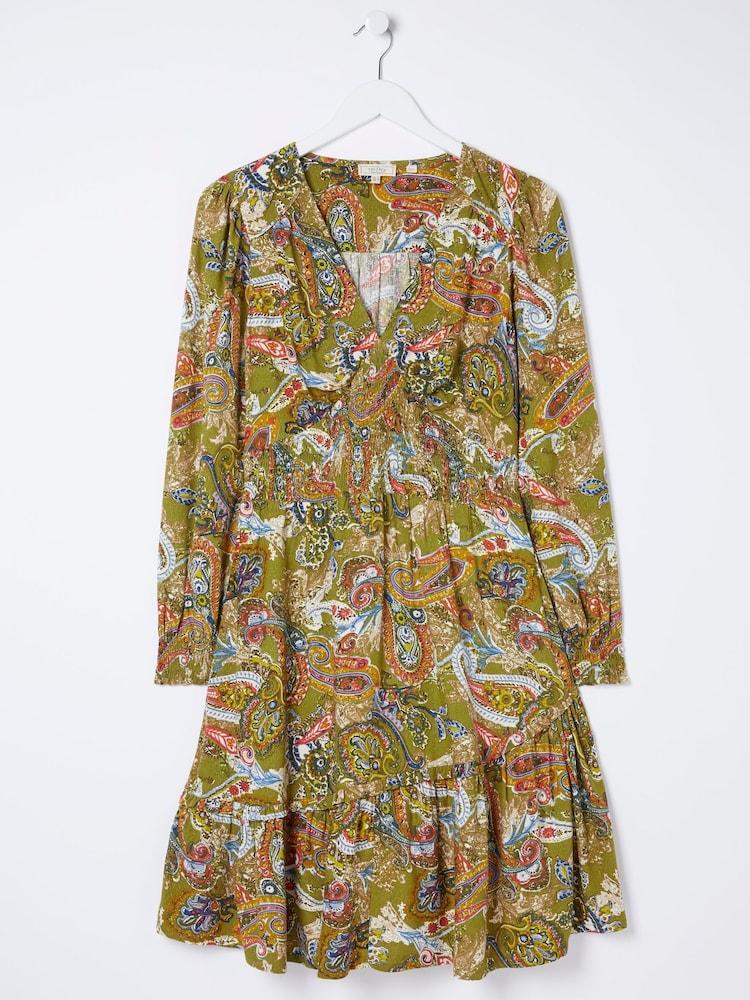 fat face Green Prairie Paisley Dress