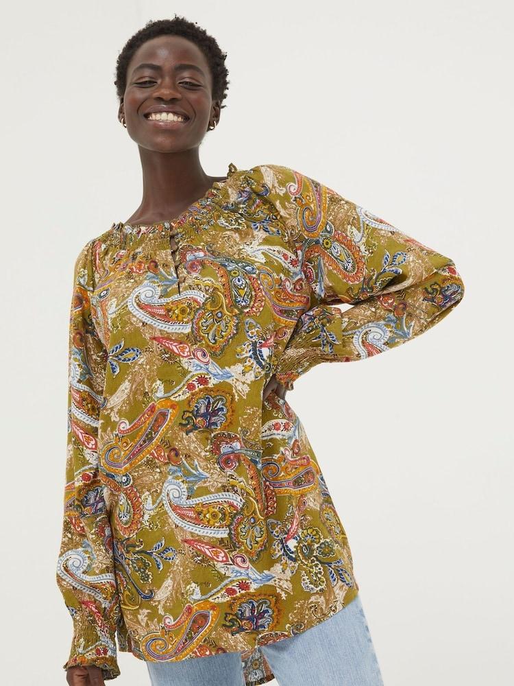 Fat Face Green Prairie Paisley Tunic