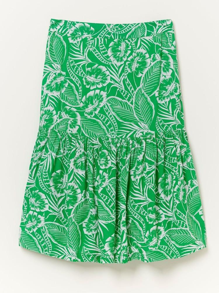 fat face Green Remy Tropical Leaf Skirt
