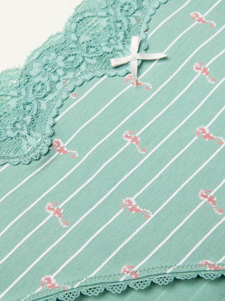 fat face Green SEAHORSE PRINT KNICKERS