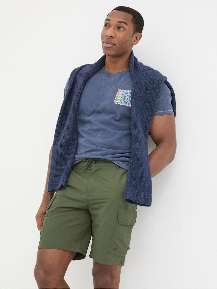 Fat Face Green Snowdon Hybrid Cargo Shorts