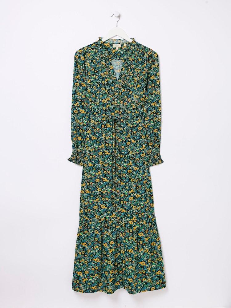 fat face Green Spring Floral Maxi Dress