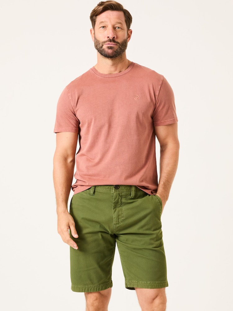 Fat Face Green Stow Garment Dye Shorts