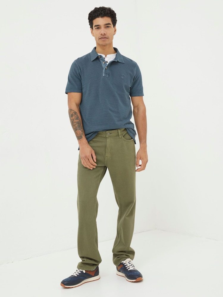 Fat Face Green Straight Fit Barton Jeans