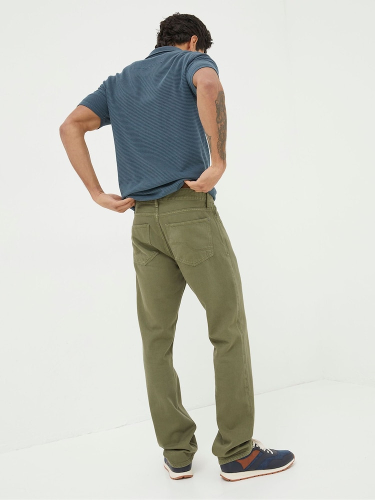 Fat Face Green Straight Fit Barton Jeans