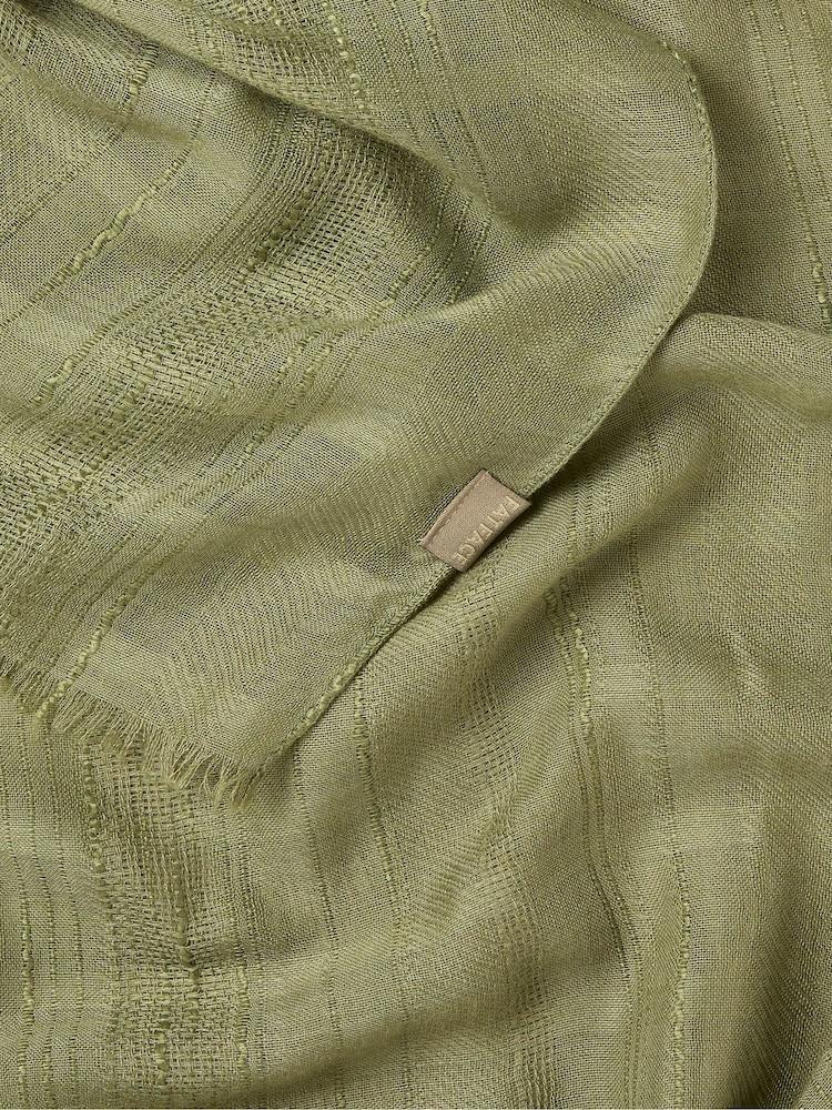 Fat Face Green Textured Lightweight Scarf