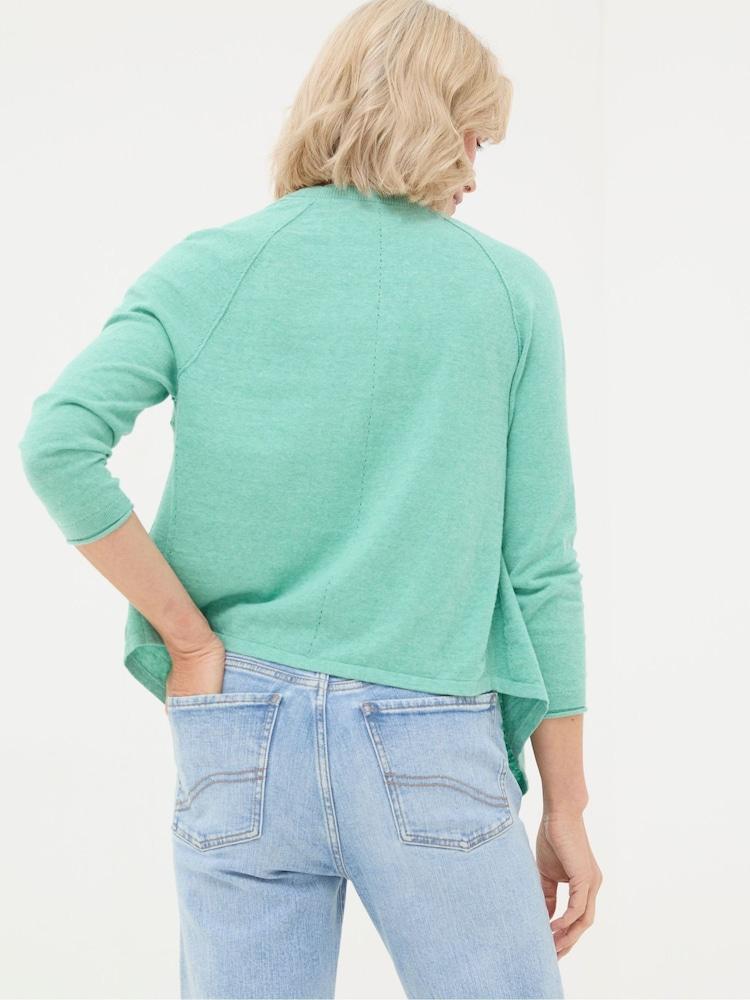 Fat Face Green Tie Front Cardigan