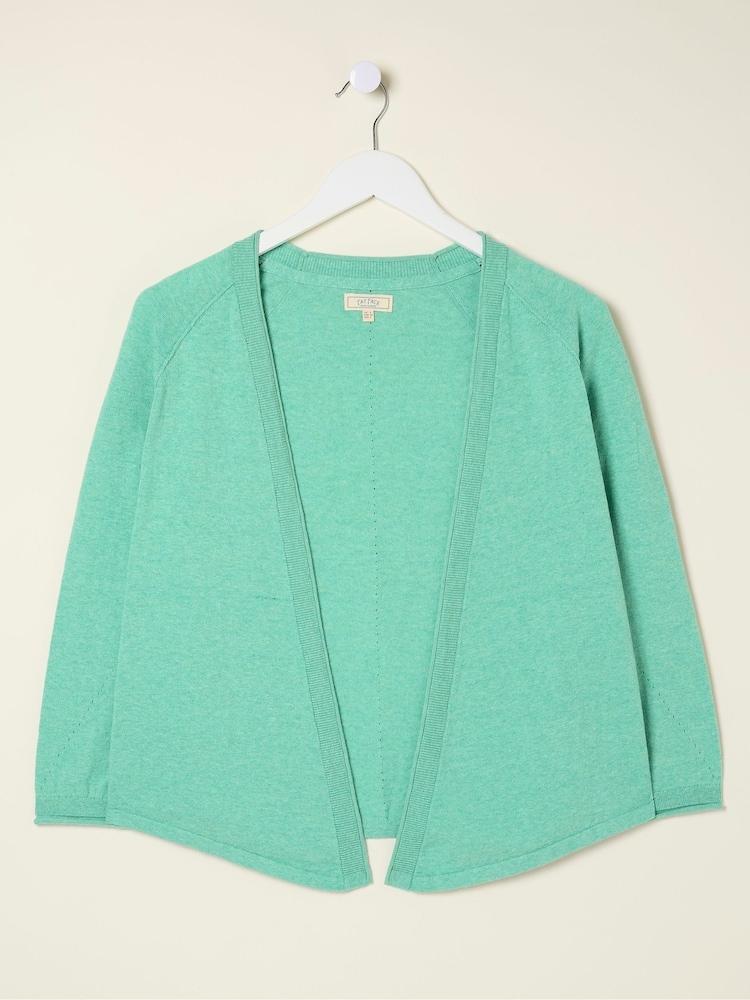 fat face Green Tie Front Cardigan