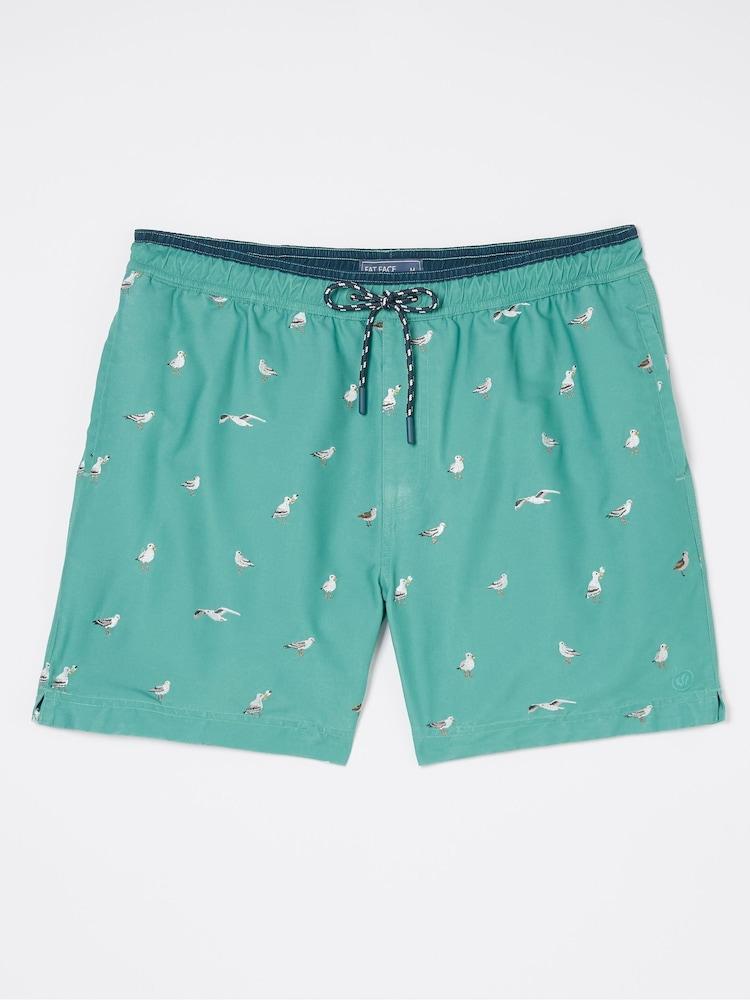 fat face Green Trevose Colour Block Swim Shorts