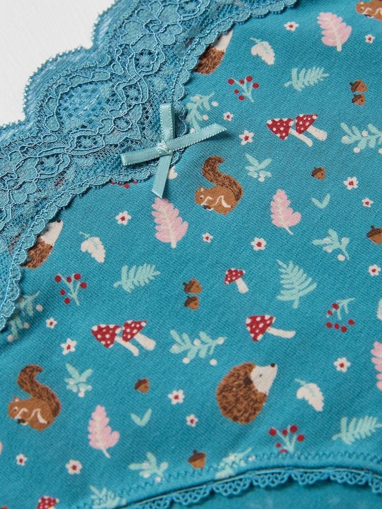 Fat Face Green Woodland Hedgehog Mini Knickers