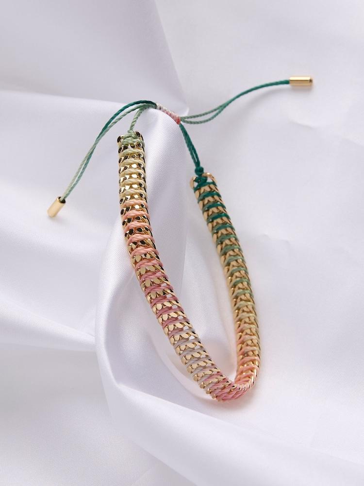 fat face Green Woven Bracelet