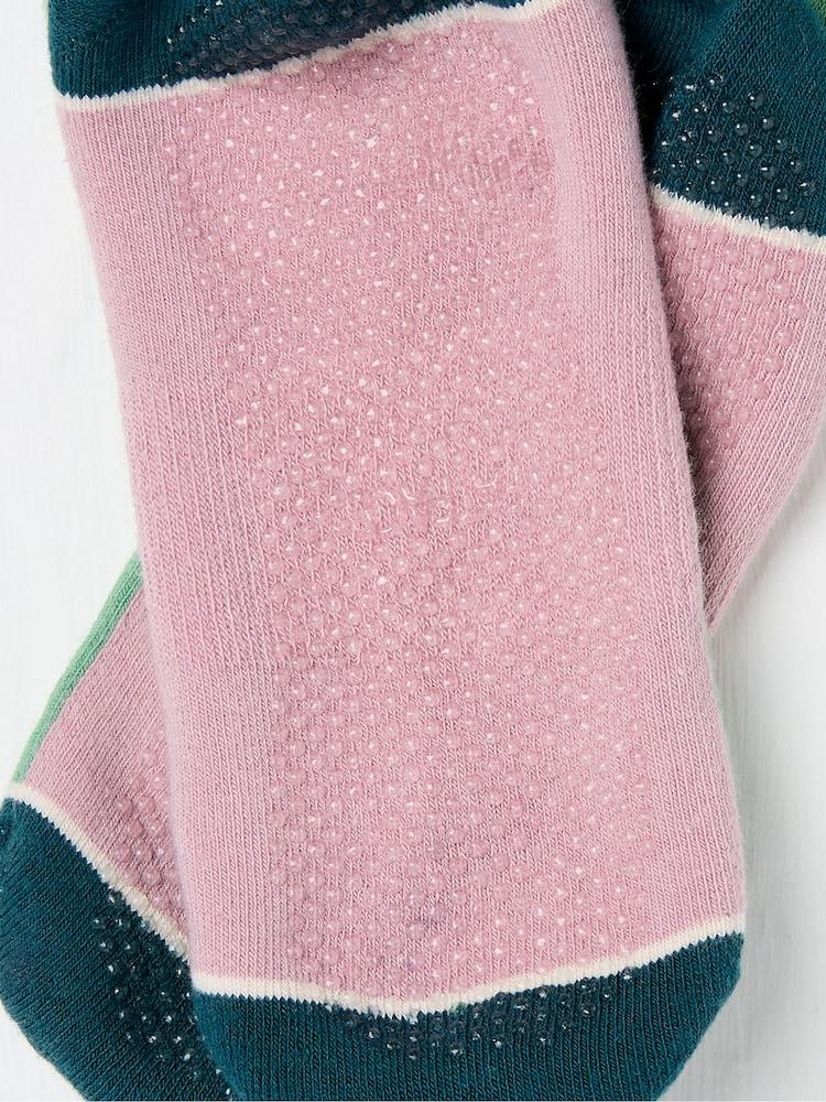 Fat Face Green Yoga Socks