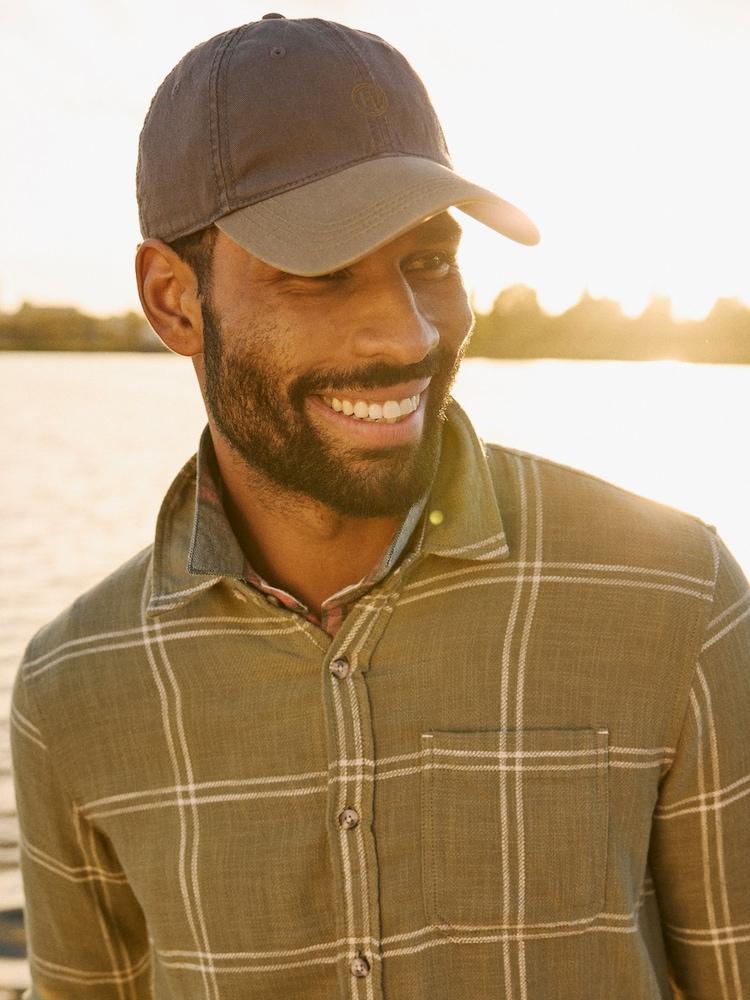 Fat Face Grey 100% Cotton Colourblock Cap