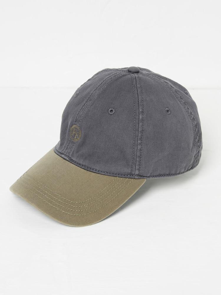 Fat Face Grey 100% Cotton Colourblock Cap