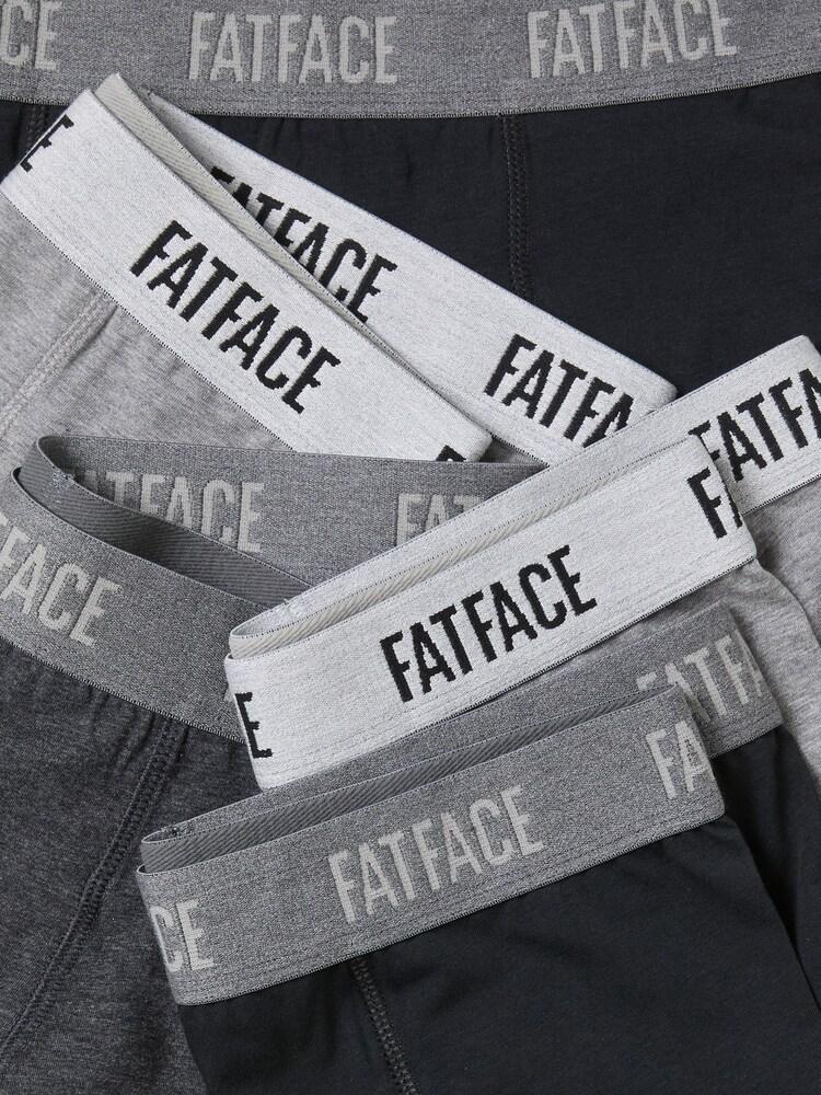 Fat Face Grey 5 Pairs Of Plain Boxers
