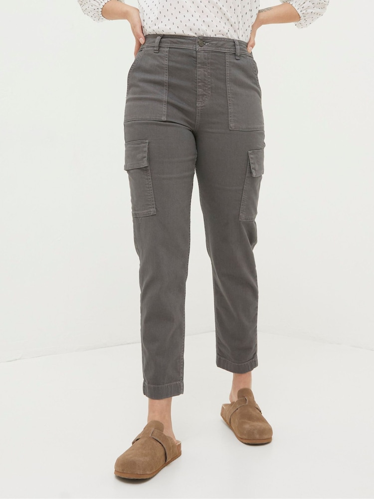 Fat Face Grey Cargo Chino Trousers