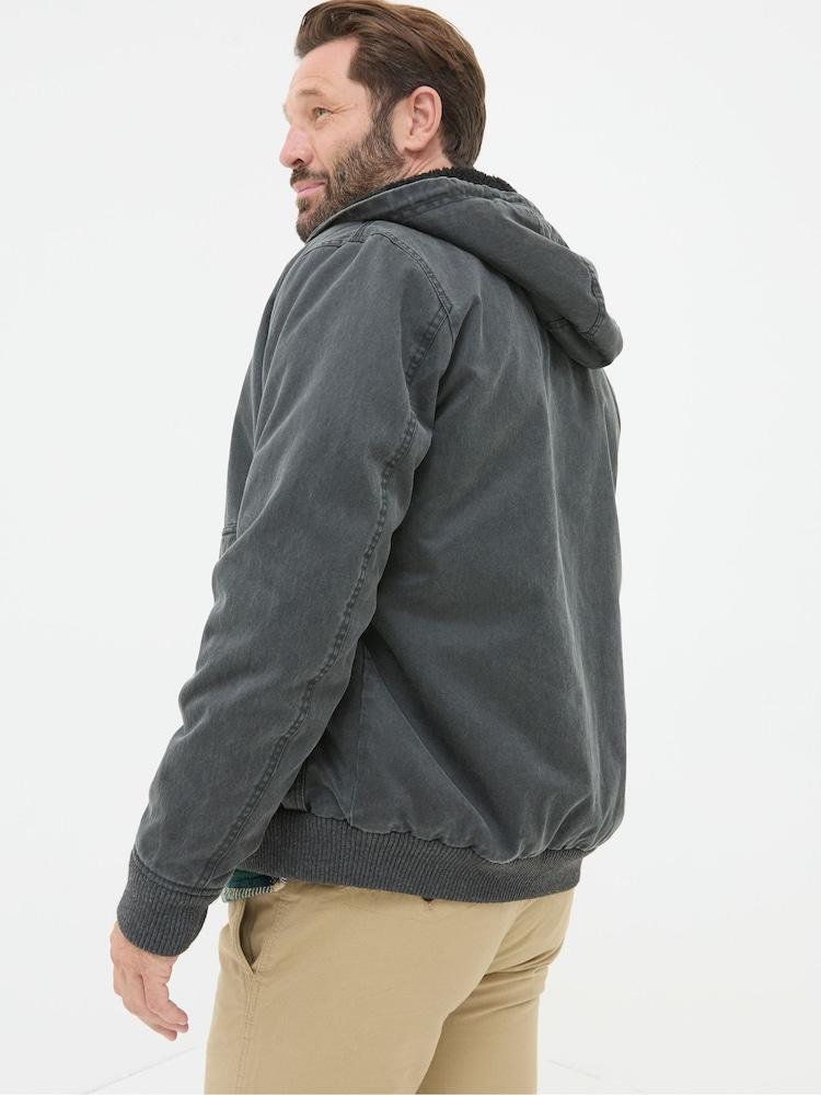Fat Face Grey Charcoal Denver Hooded Jacket