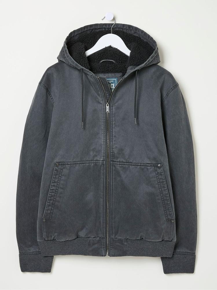 fat face Grey Charcoal Denver Hooded Jacket