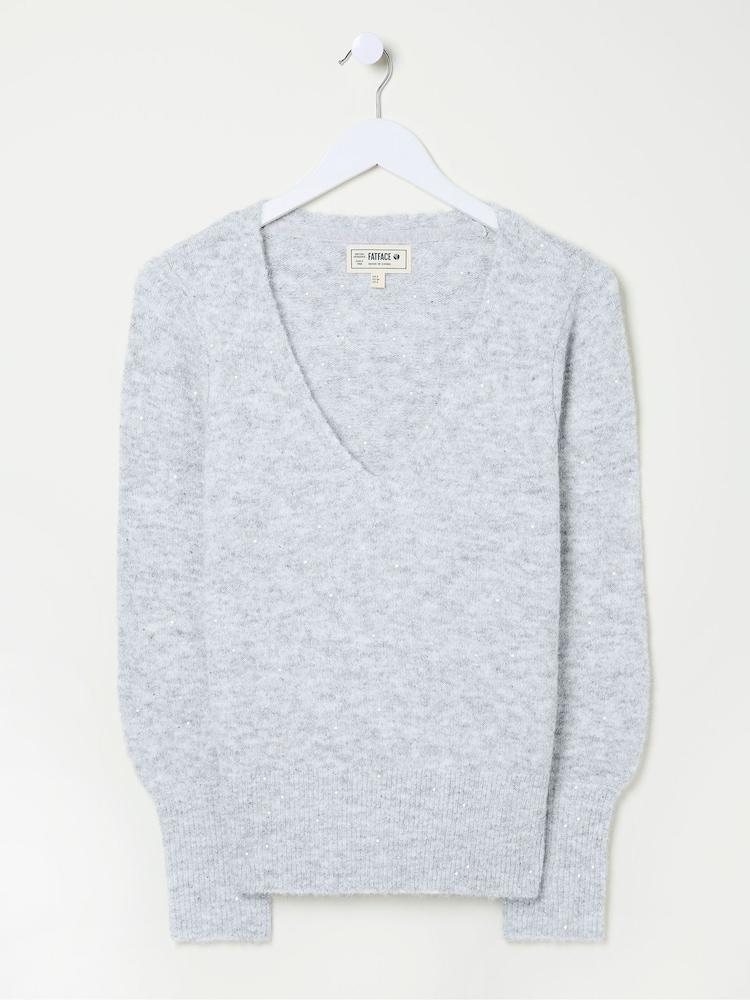 fat face Grey Cressida Knit Jumper