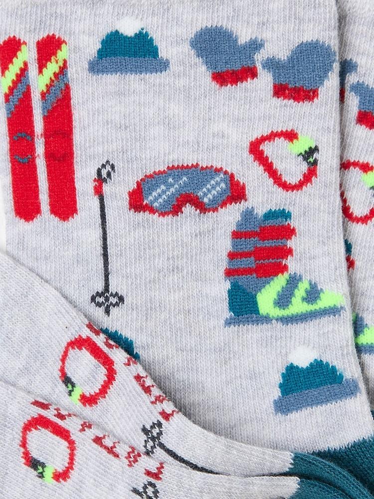 Fat Face Grey Kids Socks 1 Pack