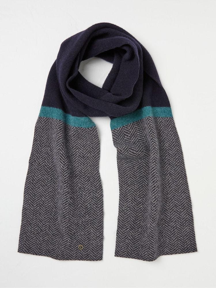 Fat Face Grey Lambswool Scarf