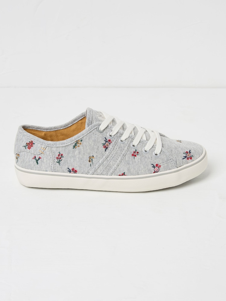 Fat Face Grey Lola Canvas Trainers
