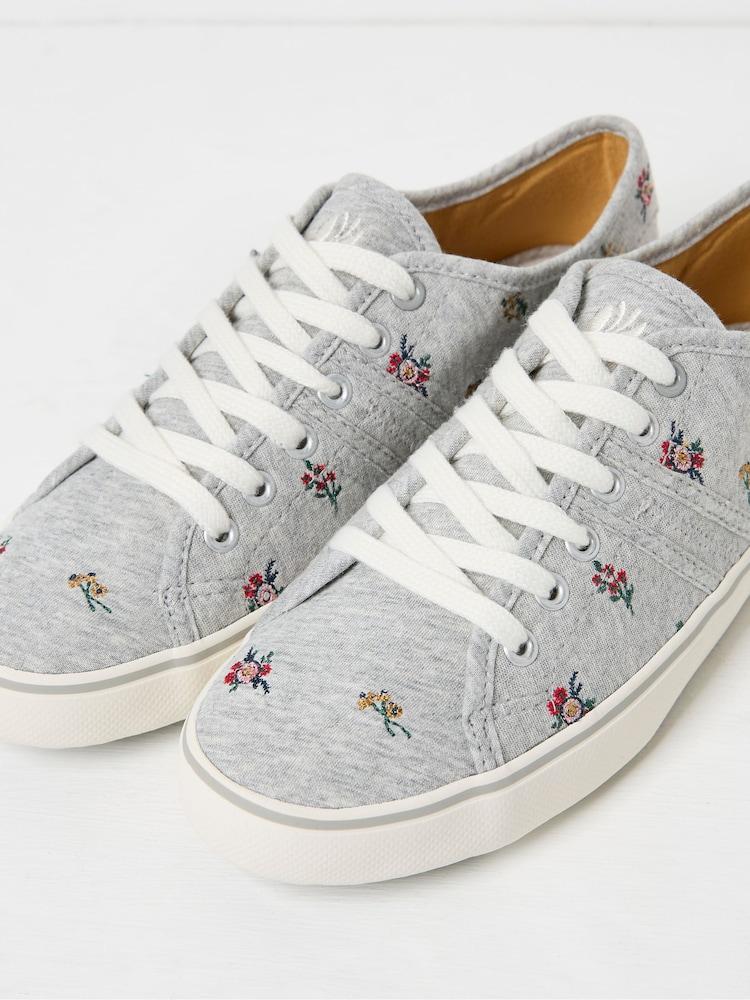 Fat Face Grey Lola Canvas Trainers