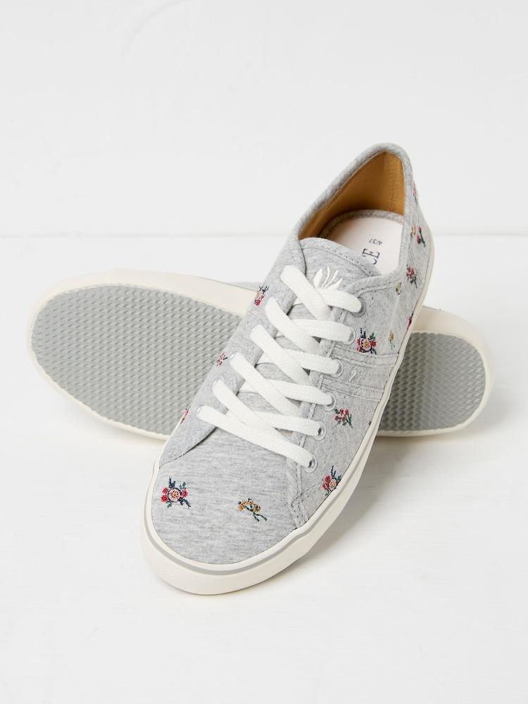 fat face Grey Lola Canvas Trainers