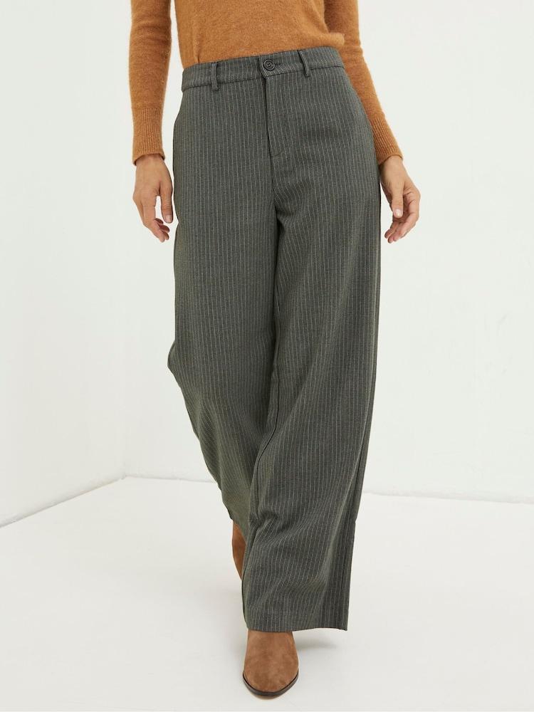 Fat Face Grey Presley Mini Check Trousers