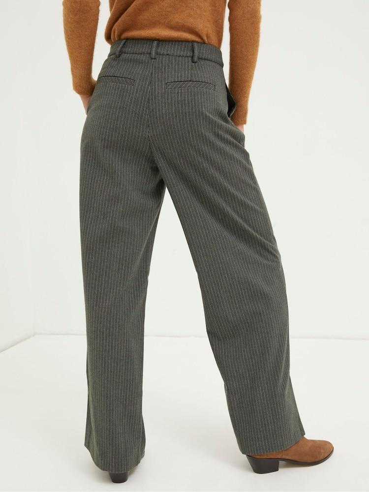 Fat Face Grey Presley Mini Check Trousers
